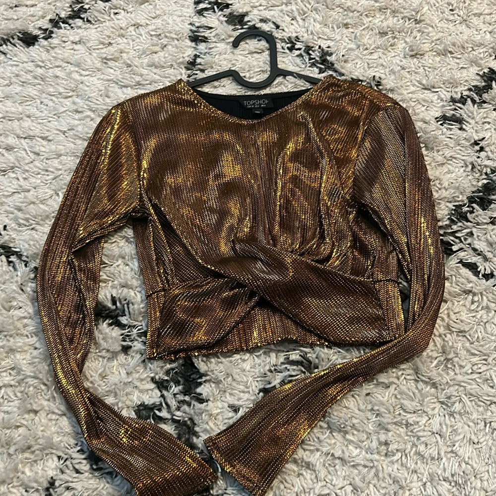 TopShop gold long sleeve